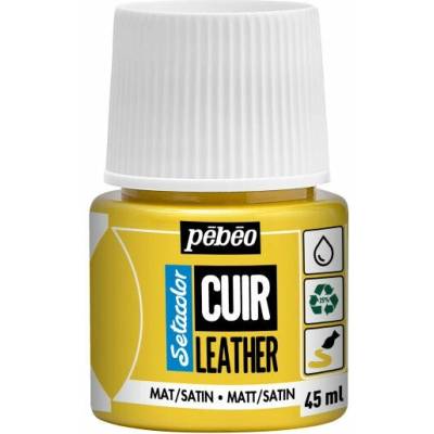 Pebeo Setacolor matt satin farba na kožu 45 ml živá žltá