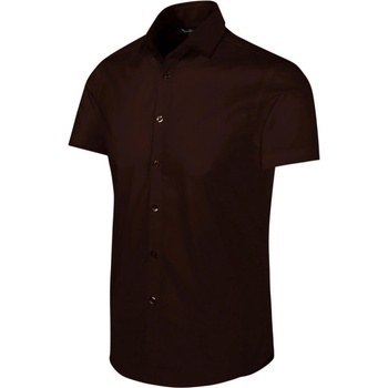 Malfini Premium Flash pánská košile krátký rukáv kávová MAL-26027