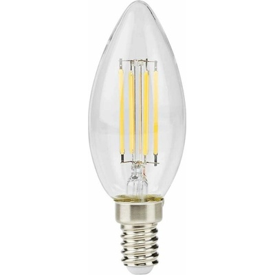 NEDIS LED žárovka E14/ svíčka/ 4,5 W/ 220 V/ 470 lm/ 2700 K/ stmívatelná/ teplá bílá/ retro styl/ čirá LBFE14C352