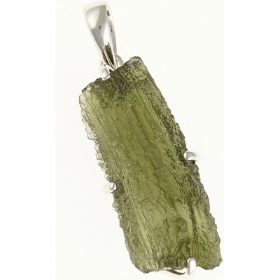 My Moldavite Stříbrný přívěsek s přírodním vltavínem SM12130