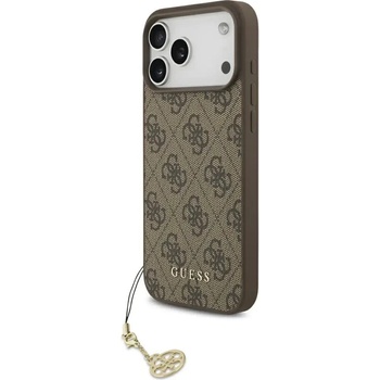 GUESS Калъф Guess 4G Charms Collection MagSafe за iPhone 17 Pro Max - кафяв