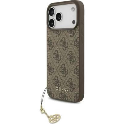GUESS Калъф Guess 4G Charms Collection MagSafe за iPhone 17 Pro Max - кафяв