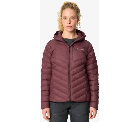 Dámská péřová bunda Vaude Monviso Down Hooded Jacket - ruby dusk