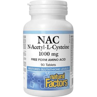 Natural Factors N-Acetyl-L-Cysteine 1000 mg, 90 Tablets