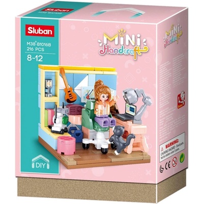 Sluban Конструктор Sluban Girl's Dream - Mini Handcraft, стая за занимания, 216 части (M38-B1016B)