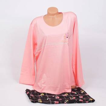 Image 1 of Макси пижама в розово и черно с нежни цветя