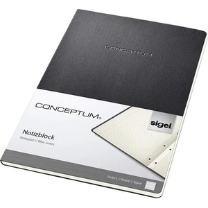Sigel Тетрадка, ексклузивна, A4, изписана, 60 страници, твърда подвързия, SIGEL "Conceptum", черна CO801 (CO801)