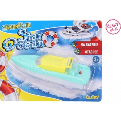 Wiky Loď/člun do vody plast 18cm na baterie na kartě