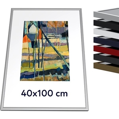 THALU Kovový rám 40x100 cm Černá