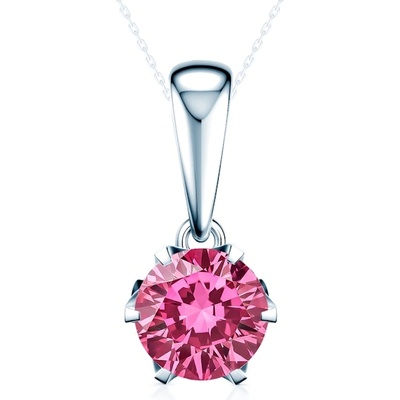 SAVICKI Висулка The Journey: бяло злато, розов лабораторен диамант