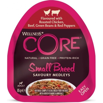 Wellness Core Adult Small Breed Savoury Medleys Flavoured with Roasted Chicken Beef Green Beans a Red Peppers 85 g