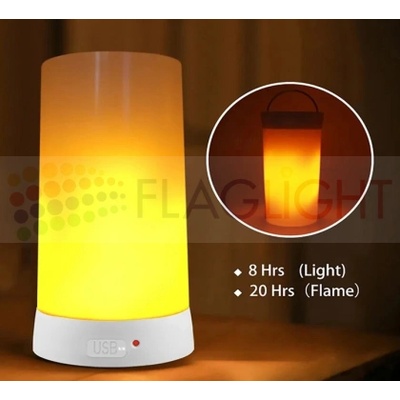 Декоративна led Лампа Горящ Пламък - usb зареждане, 3 режима, Таймер, ir Дистанционно (1126)