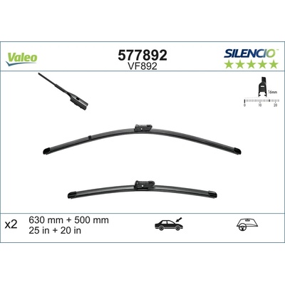 Valeo VF892 630+500 mm 577892