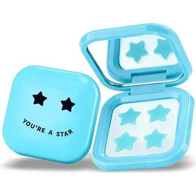 Biovène Sada modrých náplastí Pimple Star Patches & Mirror Case 32 ks