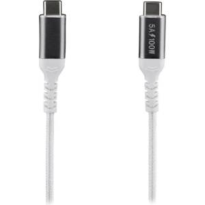 T'nB Кабел, USB Type-C към USB Type-C, 2 m, 100 W, Бял цвят (TCUSBC100W)