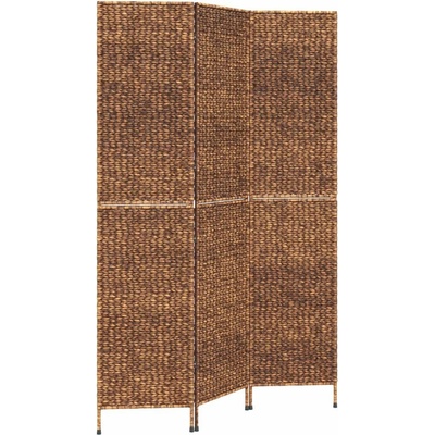 vidaXL Paraván 122 × 180 cm vodní hyacint hnědý 3panelový 355192