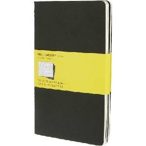 Moleskine Тетрадки с квадратчета Moleskine Cahier L черни 3 бр (MOQP317)