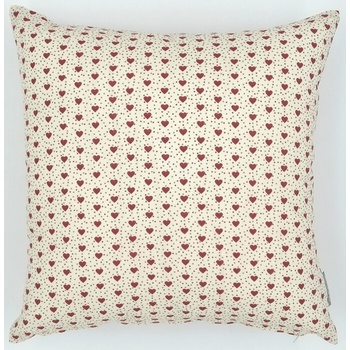 Bytema Mini srdiečko smotanový červené srdce 40 x 40 cm