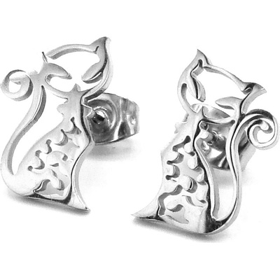 Steel Jewelry náušnice KOČKY Chirurgická ocel NS240300