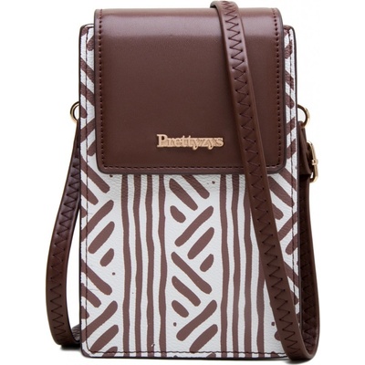 Kabelka TopQ Flap Tote na mobil s popruhem 129578 hnědá