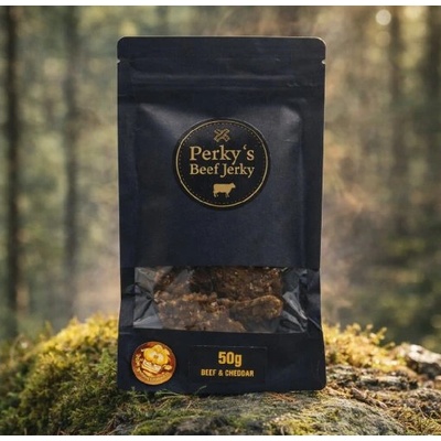 Perky´s Jerky Sušené Hovädzie Mäso Beef & Chedar 50 g