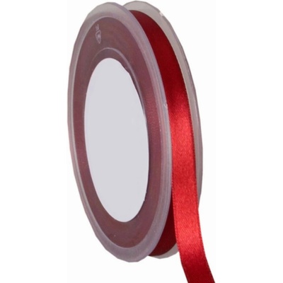 Oboustranná saténová stuha 10mm x 25m vínová