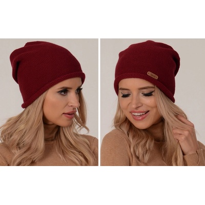 Fashionweek elegantní dámská teplá čepice beanie ZIZI-J4 Vínově