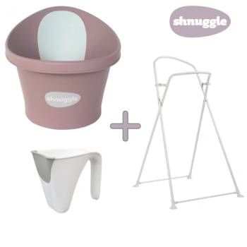 shnuggle Супер ОФЕРТА - Shnuggle Вана с ЦВЯТ ПО ИЗБОР + Стойка + кана за къпане Shnuggle Washy (SBP-BSM-EUR+SHN-BST-STRP+SHN-WASH-JBSM)