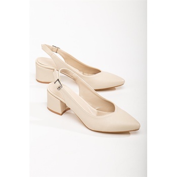 Base Дамски обувки с ток - Светлобежови #369593 (369593_Бежов)