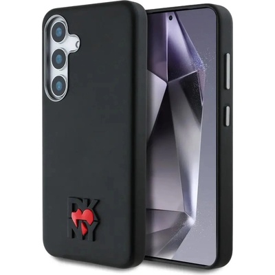 DKNY Кожен калъф DKNY Heart of NY за Samsung Galaxy S25 - черен (3666339422707)