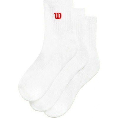 Wilson Quarter Top Sock 3 Pack Bright White
