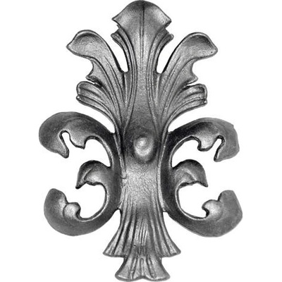 PSG Ozdobný list pro kovaný plot, bránu, zábradlí a mříže 52.029, 215x140 x 4 mm