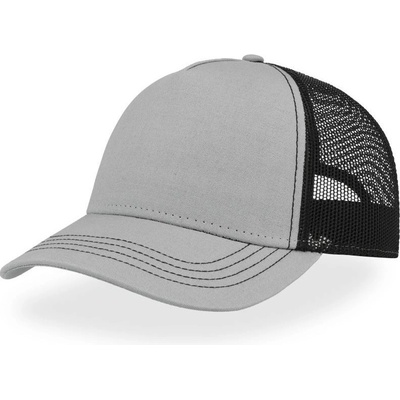 Atlantis Headwear Rapper Canvas-S Trucker 5 panelová COT-33023431399 Šedá/černá