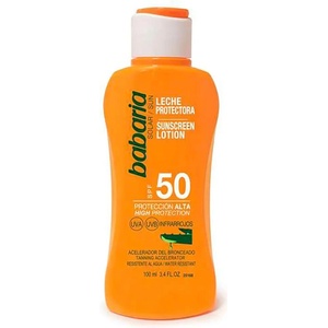 Babaria Aloe F-50 Sunscreen Milk 100ml - Orange (Multicolor)