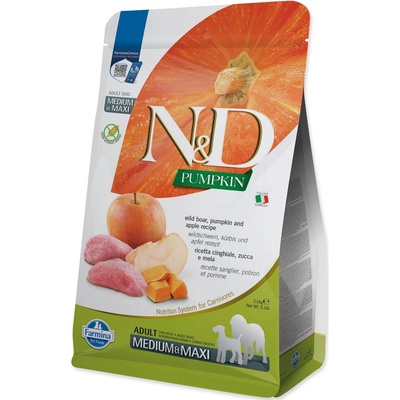 N&D Pumpkin Dog Adult Medium & Maxi Grain Free Boar & Apple 2,5 kg