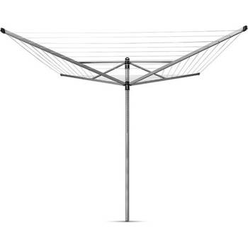 Brabantia Външен простор Brabantia Lift-O-Matic 90300267, 50 м, Регулируема височина, Метален шиш за вкопаване, Торба с щипки, Резистентен на корозия, Инокс (90300267)