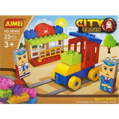 Kathay-Haster 2 Stavebnice Jumei City vláček 23 dílků 26x19cm – Hledejceny.cz