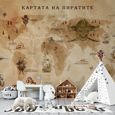 Art Gift Decor Детски Фототапет - Картата на пиратите