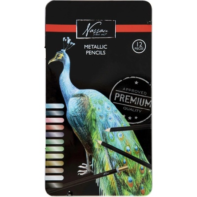 Nassau Metalické pastelky - 12 ks