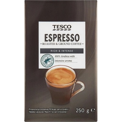 Tesco Espresso pražená mletá 250 g
