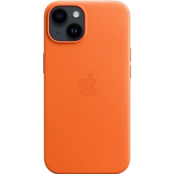 Apple Leather Case s MagSafe pro iPhone 14 - oranžový MPP83ZM/A