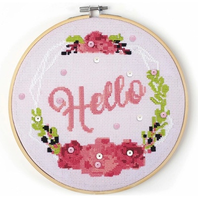 Graine Creative Sada na vyšívanie dekorácie s nápisom Hello 3 sady