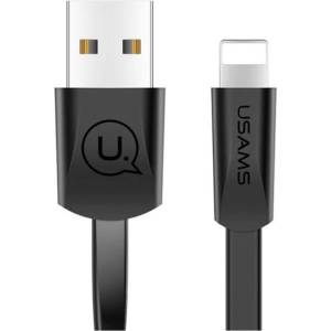 USAMS Кабел USAMS U2 Lightning 1 м, черен за iPhone 5/6/7/8/X (Usa000013)
