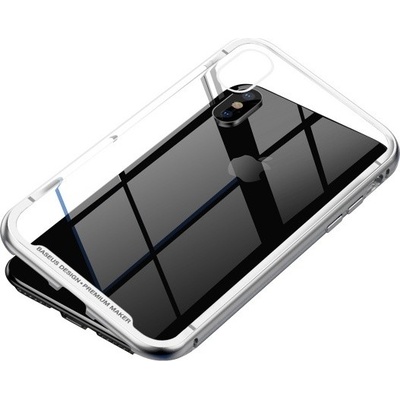 Pouzdro Baseus iPhone Xs Max case Magnetite hardware stříbrné