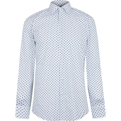 HUGO BOSS Men's HBB Plain Long-Sleeve Shirt - White 100