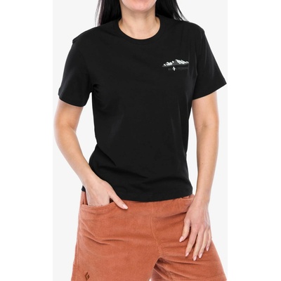 Bavlnené tričko dámske Black Diamond Mountainscape SS Tee black