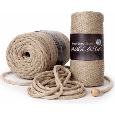 Bavlněná šňůra Abigail 3 mm béžová 6-305