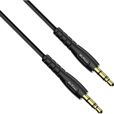 DeTech Аудио кабел DeTech DE-10AUX, 3.5mm жак, М/М, 1.0м, Черен - 40276 (40276)
