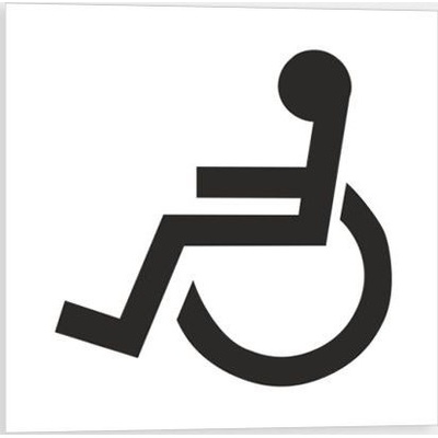 Traiva s.r.o Invalida - vozíčkář - symbol symbol Verze: Plast 92 x 92 mm tl. 0.5 mm - Kód: 03041 – Zboží Dáma