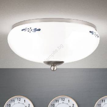 Orion DL 7-673- Плафон LANDHAUS 2xE27/60W/230V Ø 28 см мм хром/бял (OR0187)